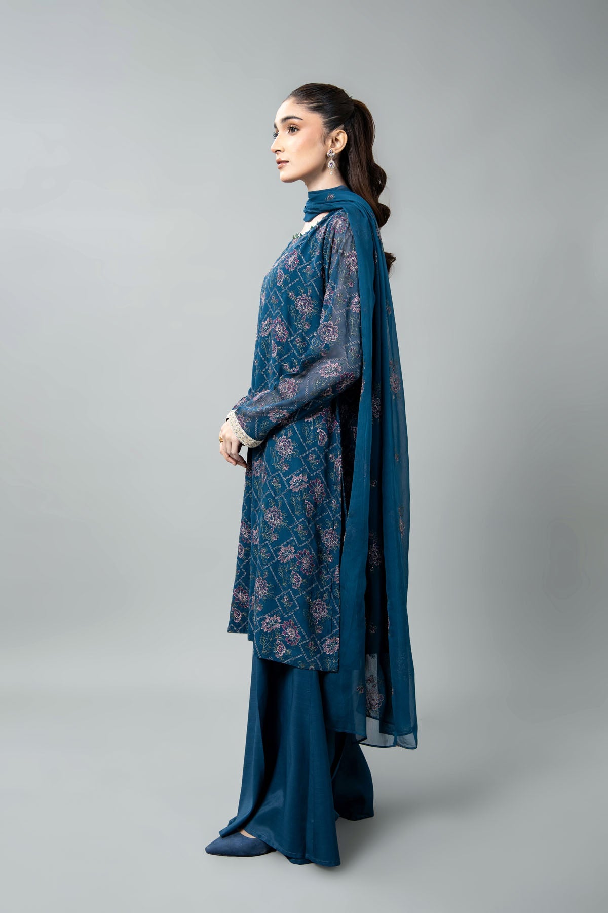 EMBROIDERED  CHIFFON 3 PCS (UNSTITCHED)