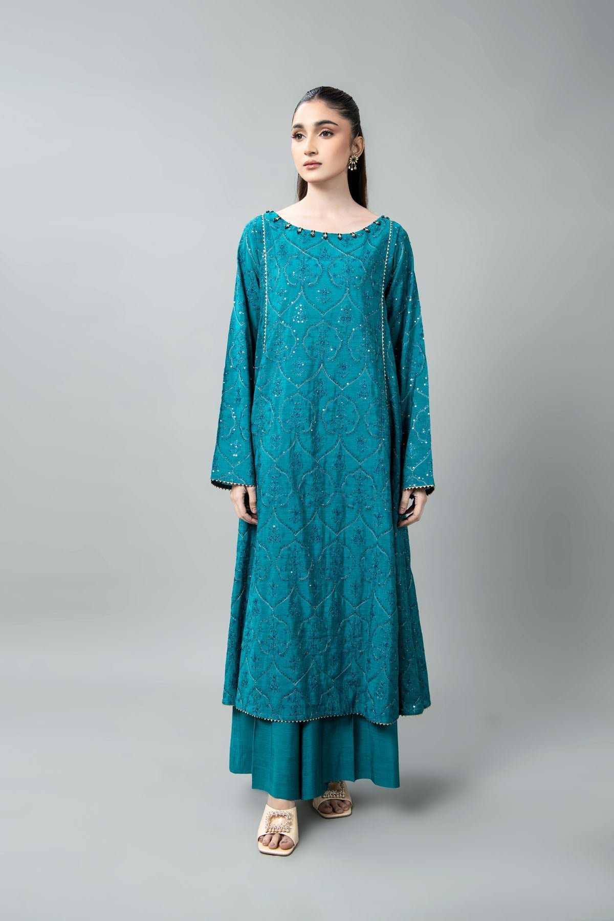 EMBROIDERED & EMBELISHED COTTON SILK 2 PCS (UNSTITCHED)