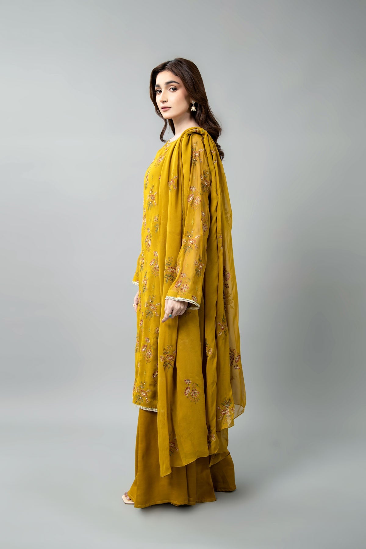 EMBROIDERED & EMBELISHED CHIFFON 3 PCS (UNSTITCHED)