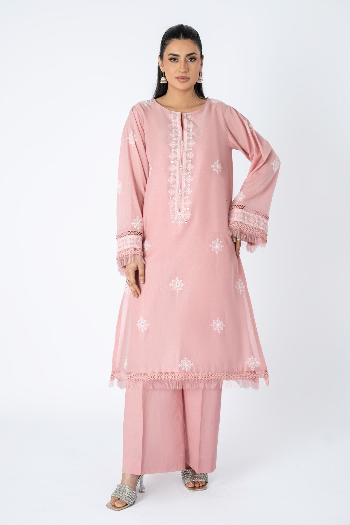 EMBROIDERED &  Embelished LAWN 2 PCS (UNSTITCHED)