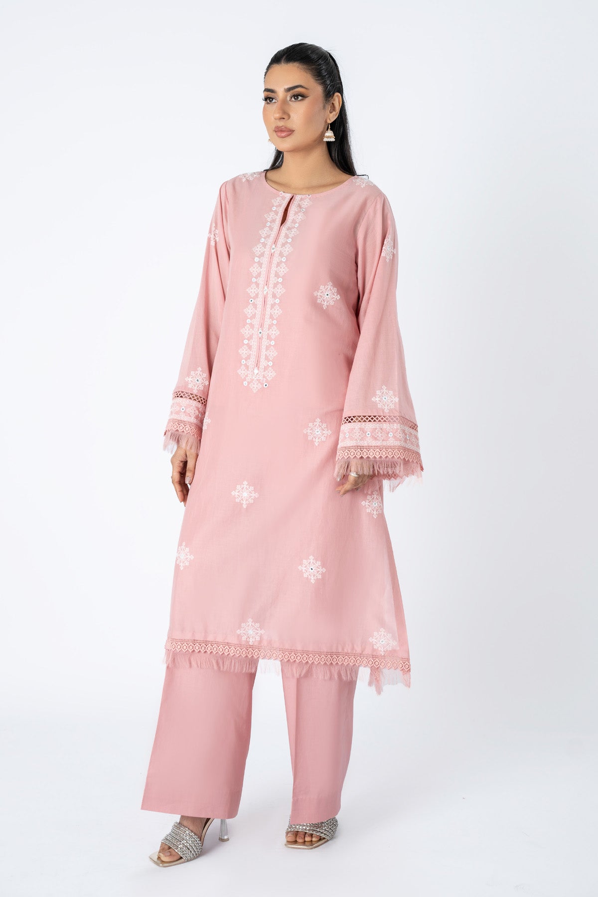 EMBROIDERED &  Embelished LAWN 2 PCS (UNSTITCHED)