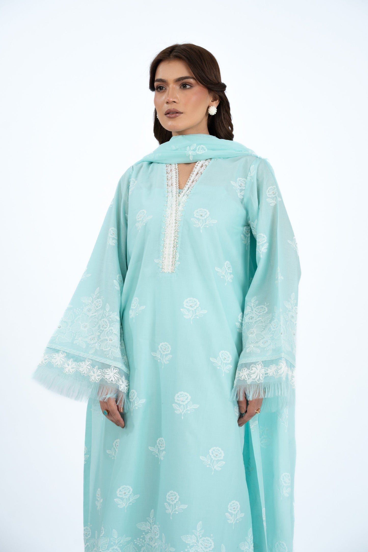 EMBROIDERED & EMBELISHED LAWN 3 PCS (UNSTITCHED)