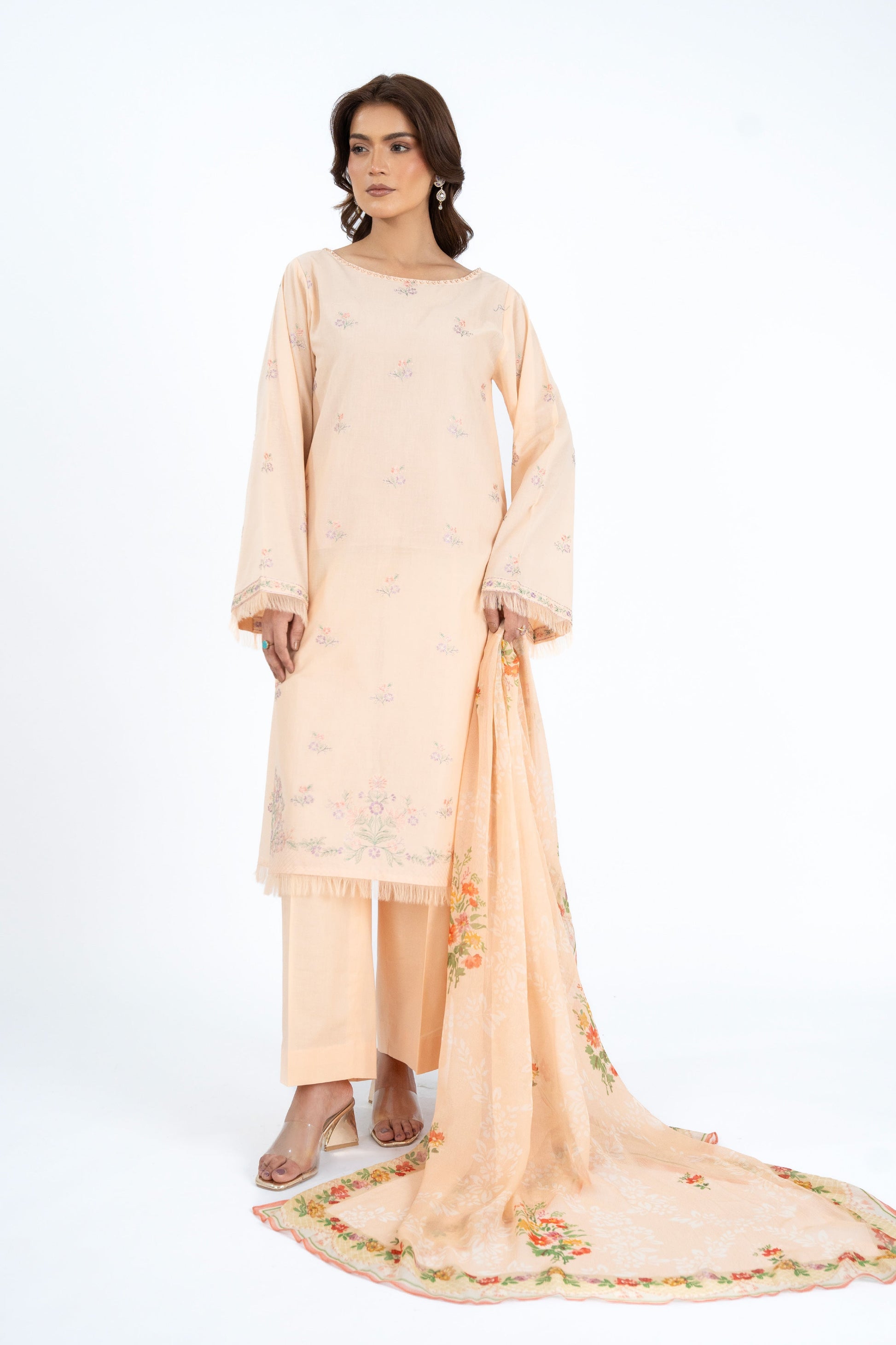 EMBROIDERED & PRINTED LAWN 3 PCS (UNSTITCHED)