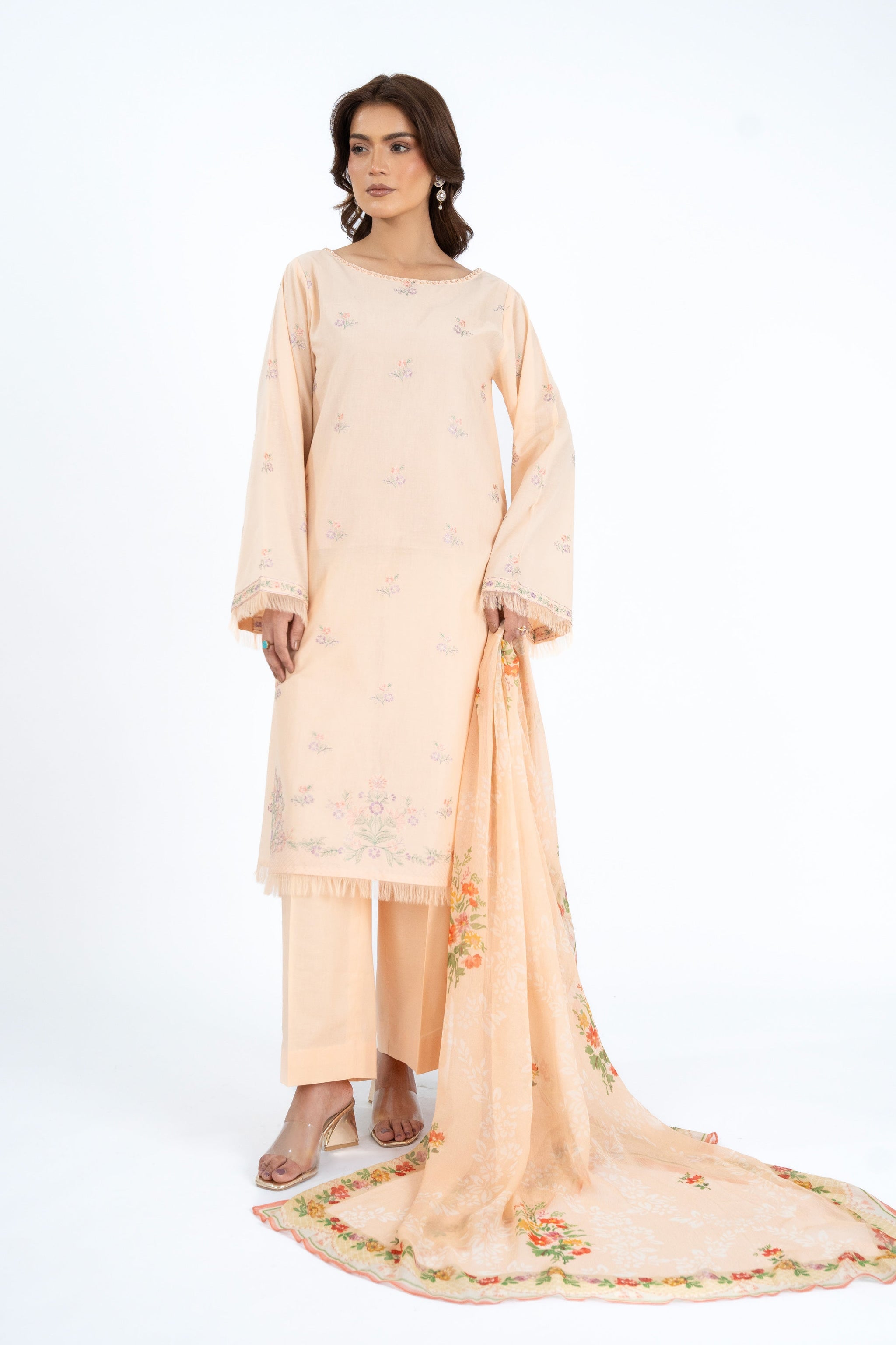 EMBROIDERED & PRINTED LAWN 3 PCS (UNSTITCHED)
