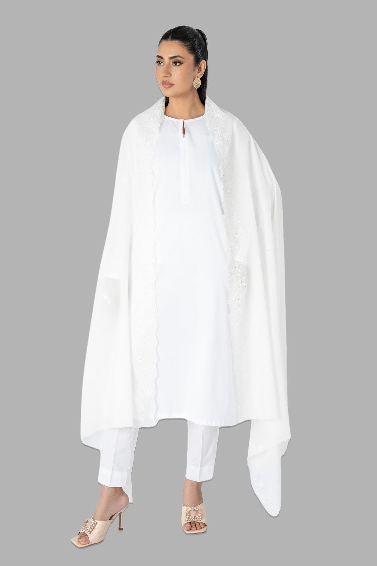 EMBROIDERED LAWN SHAWL (UNSTITCHED)