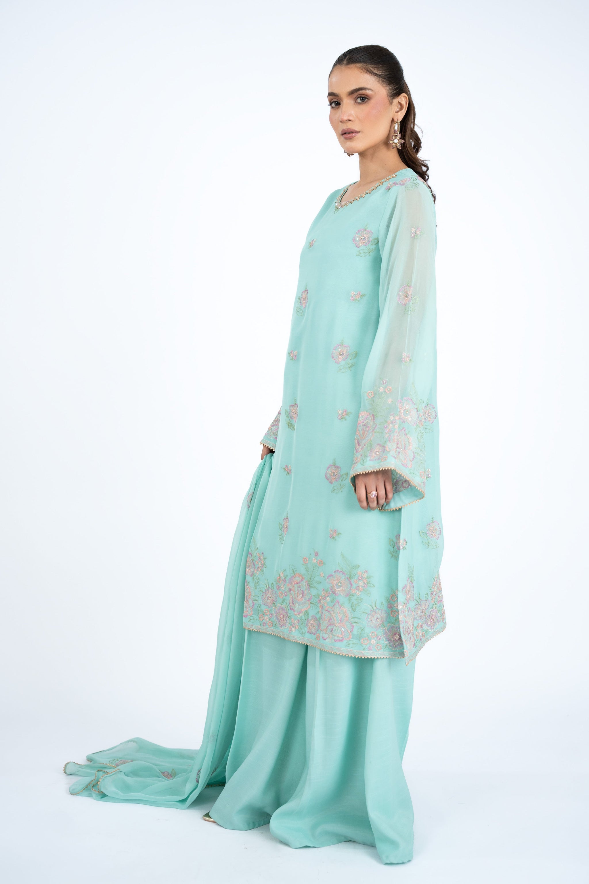 EMBROIDERED & EMBELISHED CHIFFON 3 PCS (UNSTITCHED)