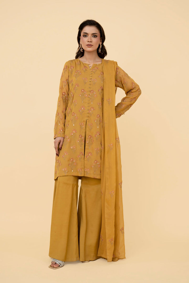 EMBROIDERED & EMBELISHED CHIFFON 3 PCS (UNSTITCHED)