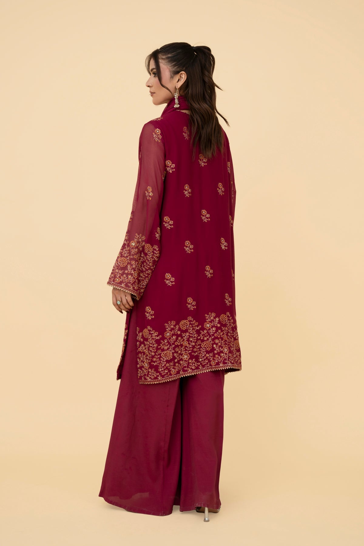 EMBROIDERED CHIFFON 3 PCS (UNSTITCHED)