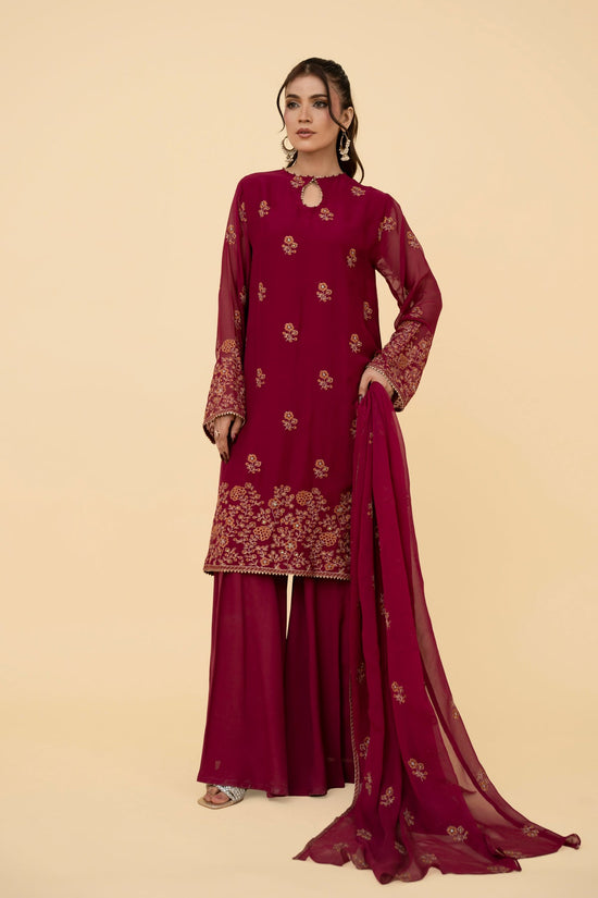EMBROIDERED CHIFFON 3 PCS (UNSTITCHED)
