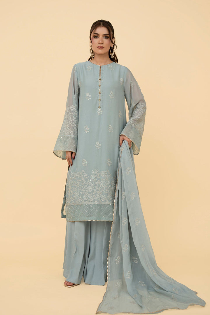 EMBROIDERED CHIFFON 3 PCS (UNSTITCHED)