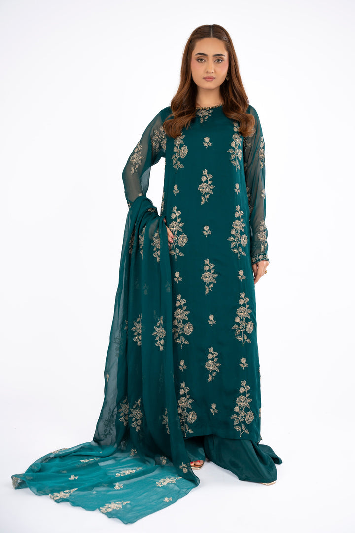 EMBROIDERED & EMBELISHED CHIFFON 3 PCS (UNSTITCHED)