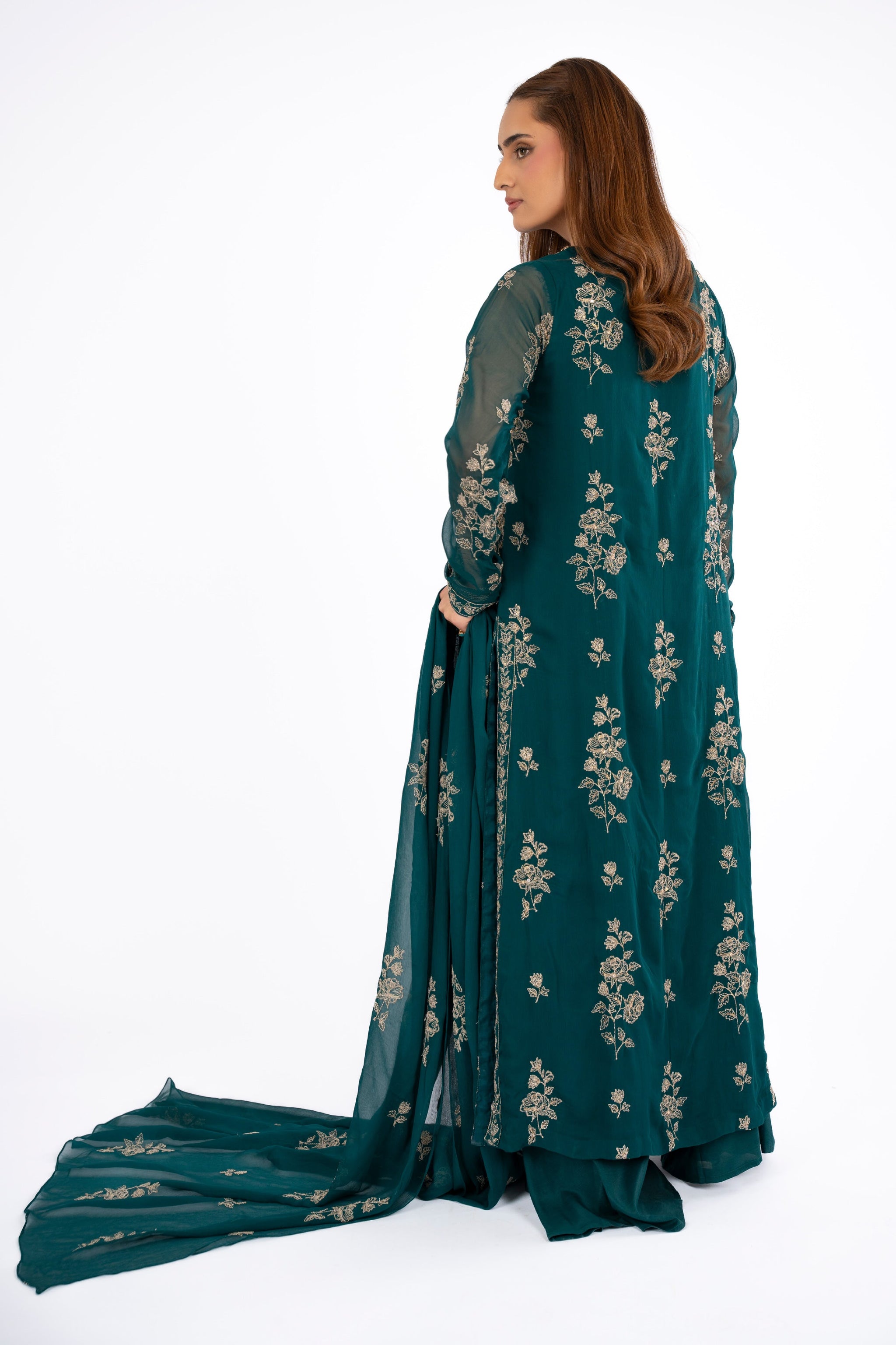 EMBROIDERED & EMBELISHED CHIFFON 3 PCS (UNSTITCHED)