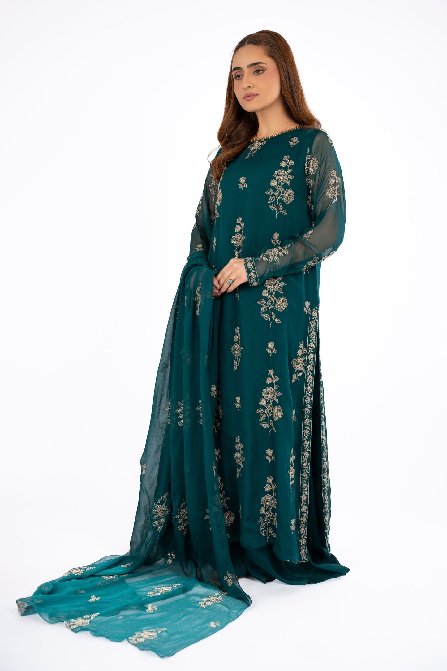 EMBROIDERED & EMBELISHED CHIFFON 3 PCS (UNSTITCHED)