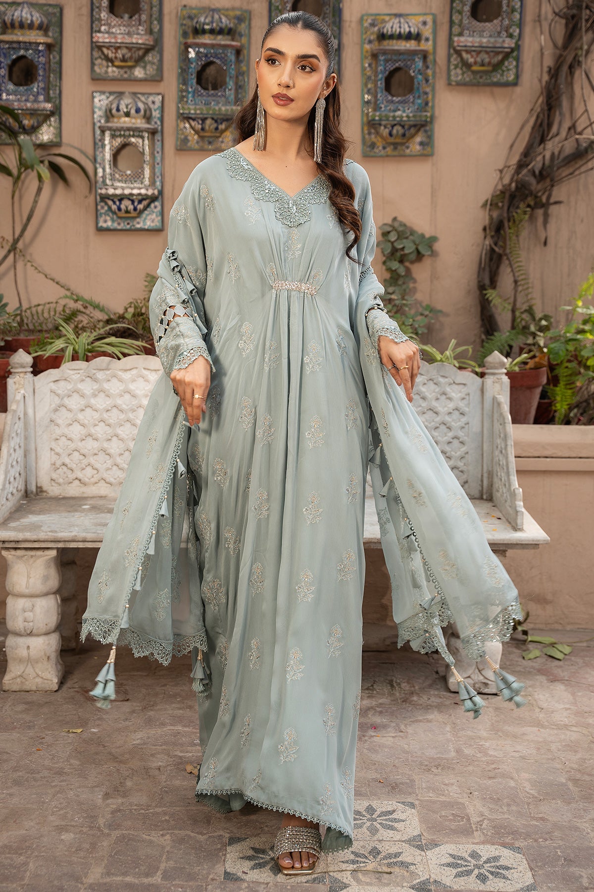 EMBROIDERED & EMBELISHED CHIFFON 3 PCS (UNSTITCHED)