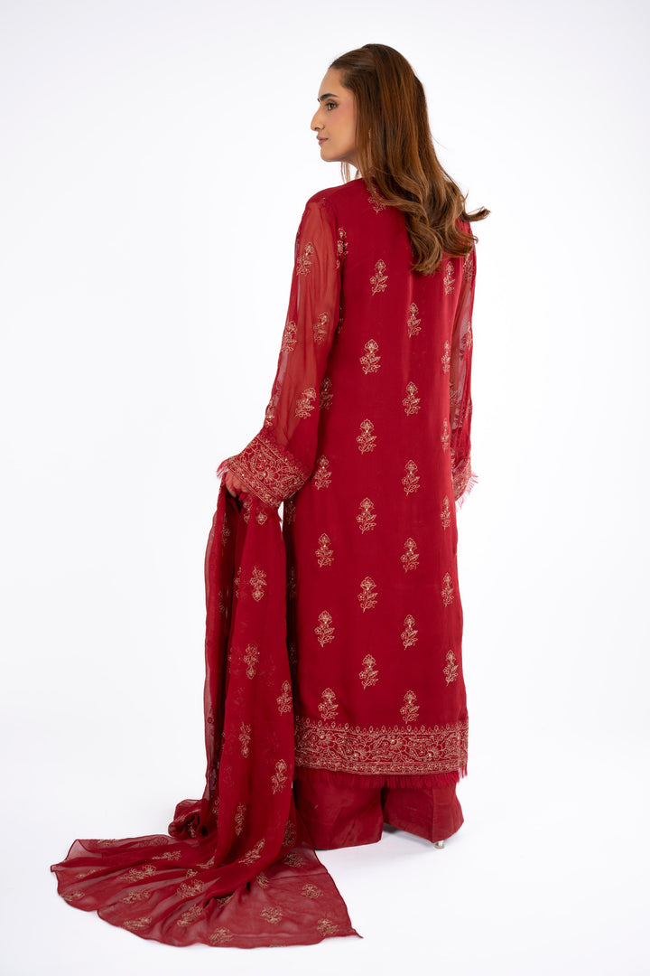 EMBROIDERED & EMBELISHED CHIFFON 3 PCS (UNSTITCHED)