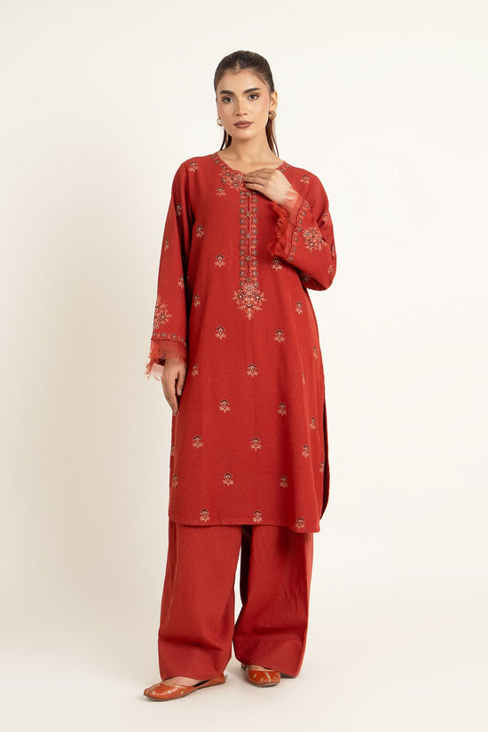 EMBROIDERED COTTON KARANDI 2 PCS (UNSTITCHED)