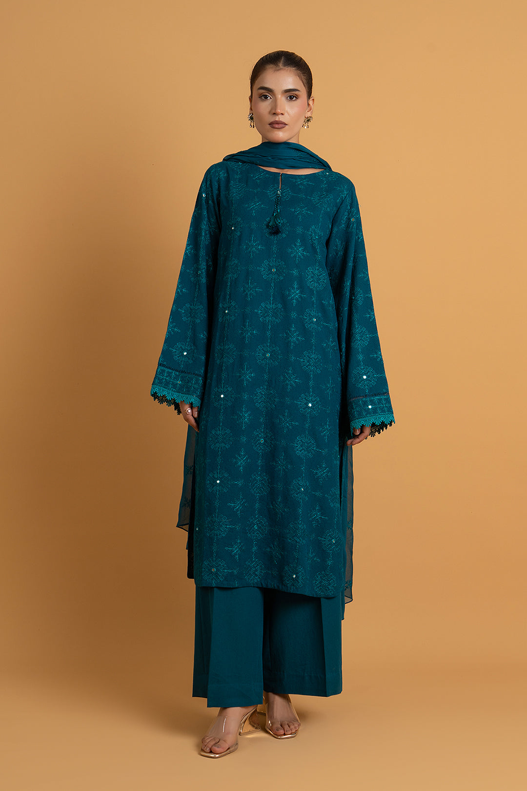 EMBROIDERED & EMBELISHED KARANDI LAWN 3 PCS (UNSTITCHED)