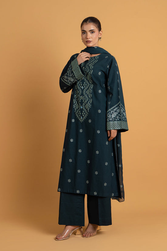 EMBROIDERED SLUB KHADDAR 3 PCS (UNSTITCHED)