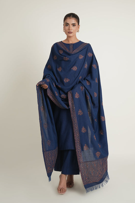EMBROIDERED KARANDI LAWN SHAWL 1 PCS