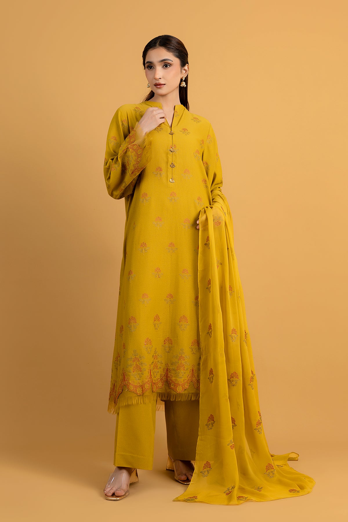 EMBROIDERED KARANDI LAWN 3 PCS (UNSTITCHED)