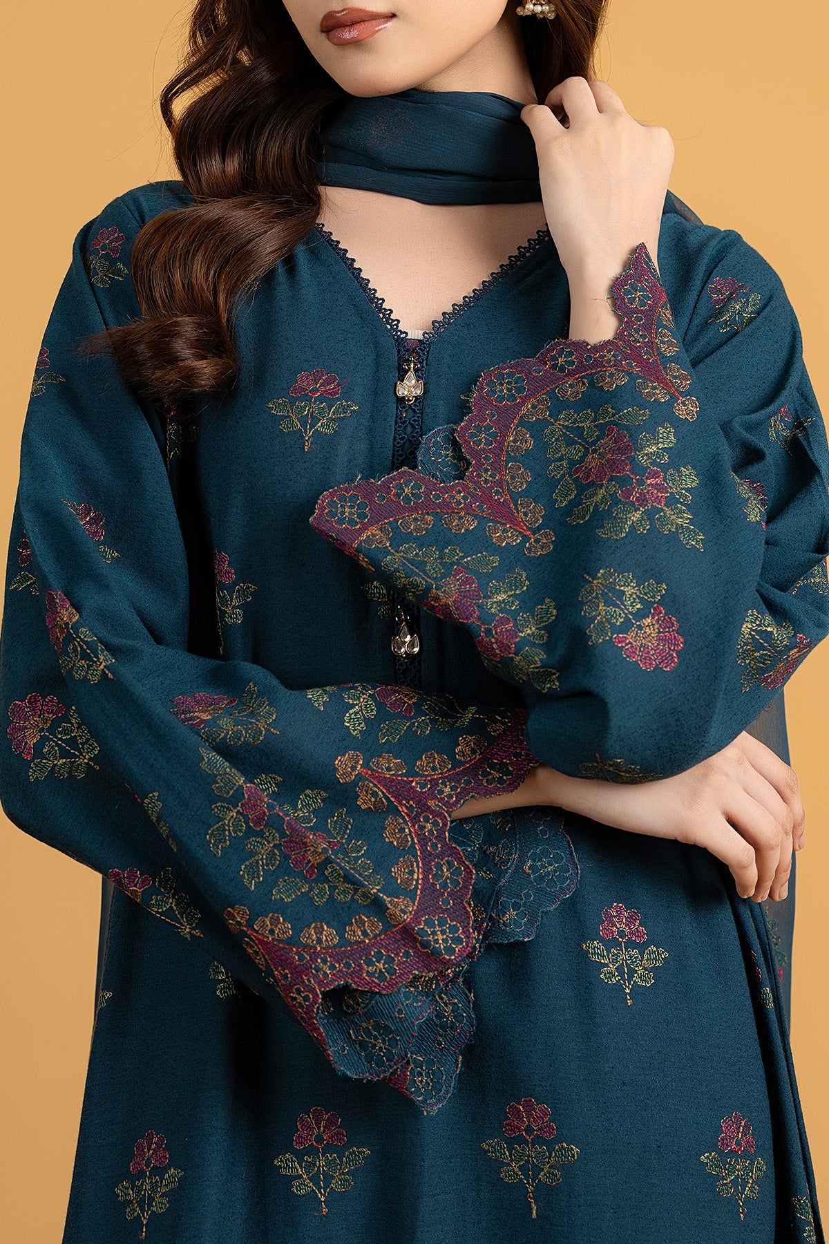 EMBROIDERED KARANDI LAWN 3 PCS (UNSTITCHED)