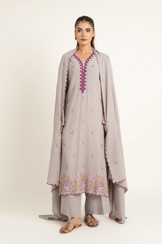 EMBROIDERED KARANDI LAWN 3 PCS (UNSTITCHED)