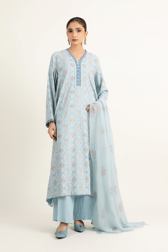 EMBROIDERED COTTON KARANDI 3 PCS (UNSTITCHED)