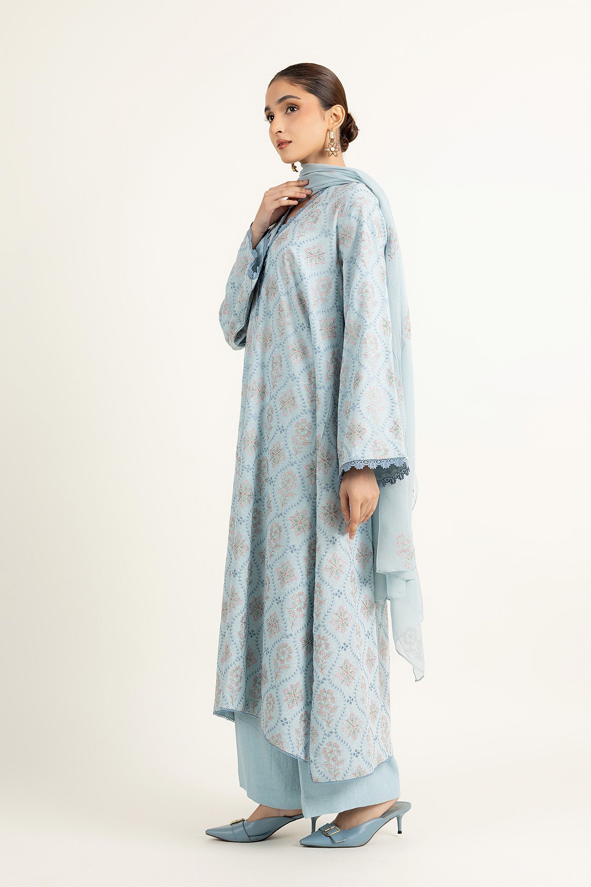 EMBROIDERED COTTON KARANDI 3 PCS (UNSTITCHED)