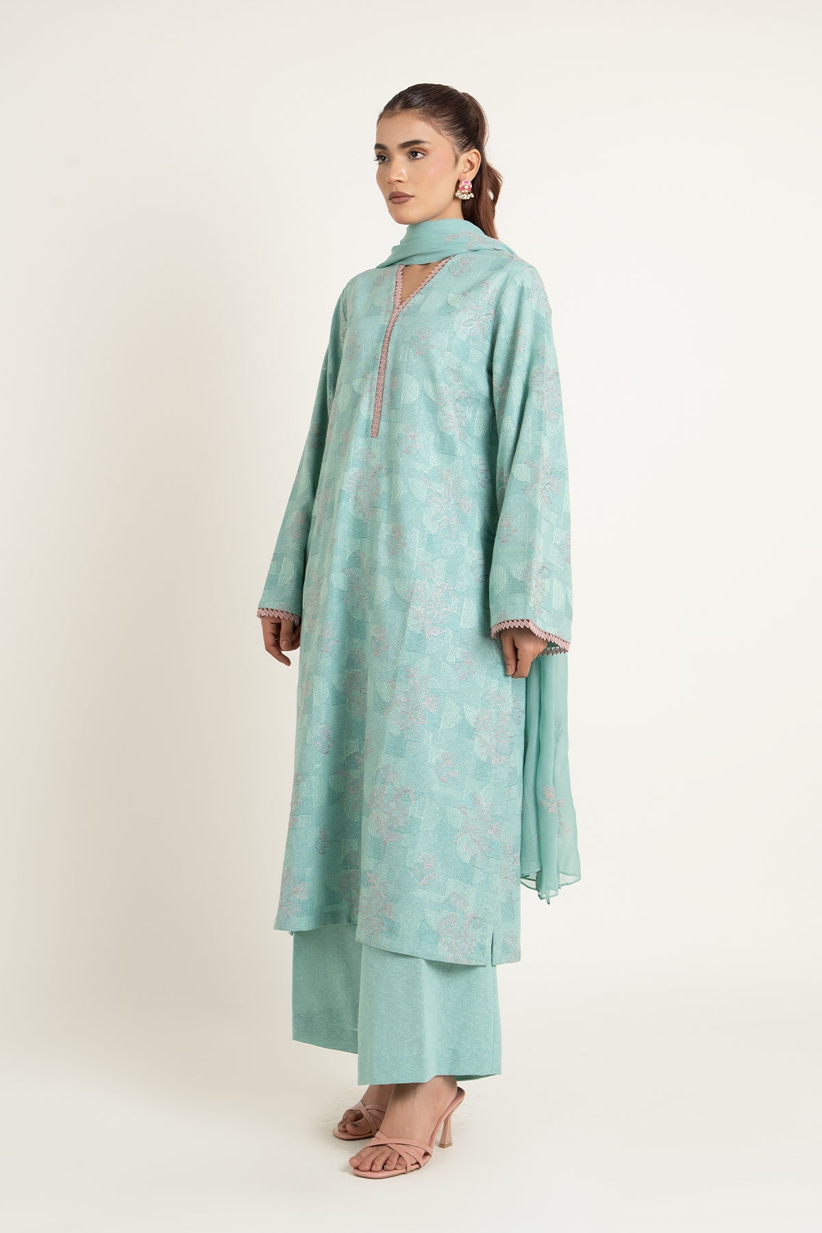 EMBROIDERED COTTON KARANDI 3 PCS (UNSTITCHED)