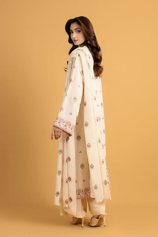 EMBROIDERED COTTON KARANDI 3 PCS (UNSTITCHED)