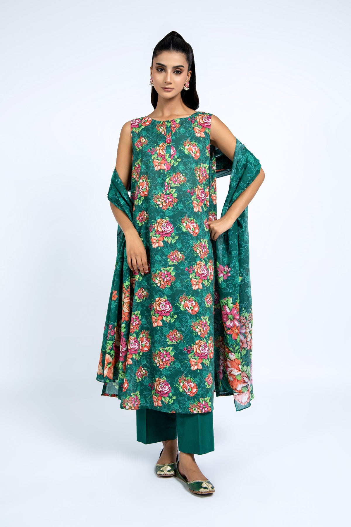 PRINTED CAMBRIC 3 PCS (UNSTITCHED)
