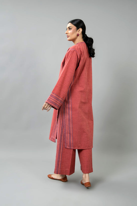 PRET SOLID YARN DYED STRIP KHADDAR 2 PCS