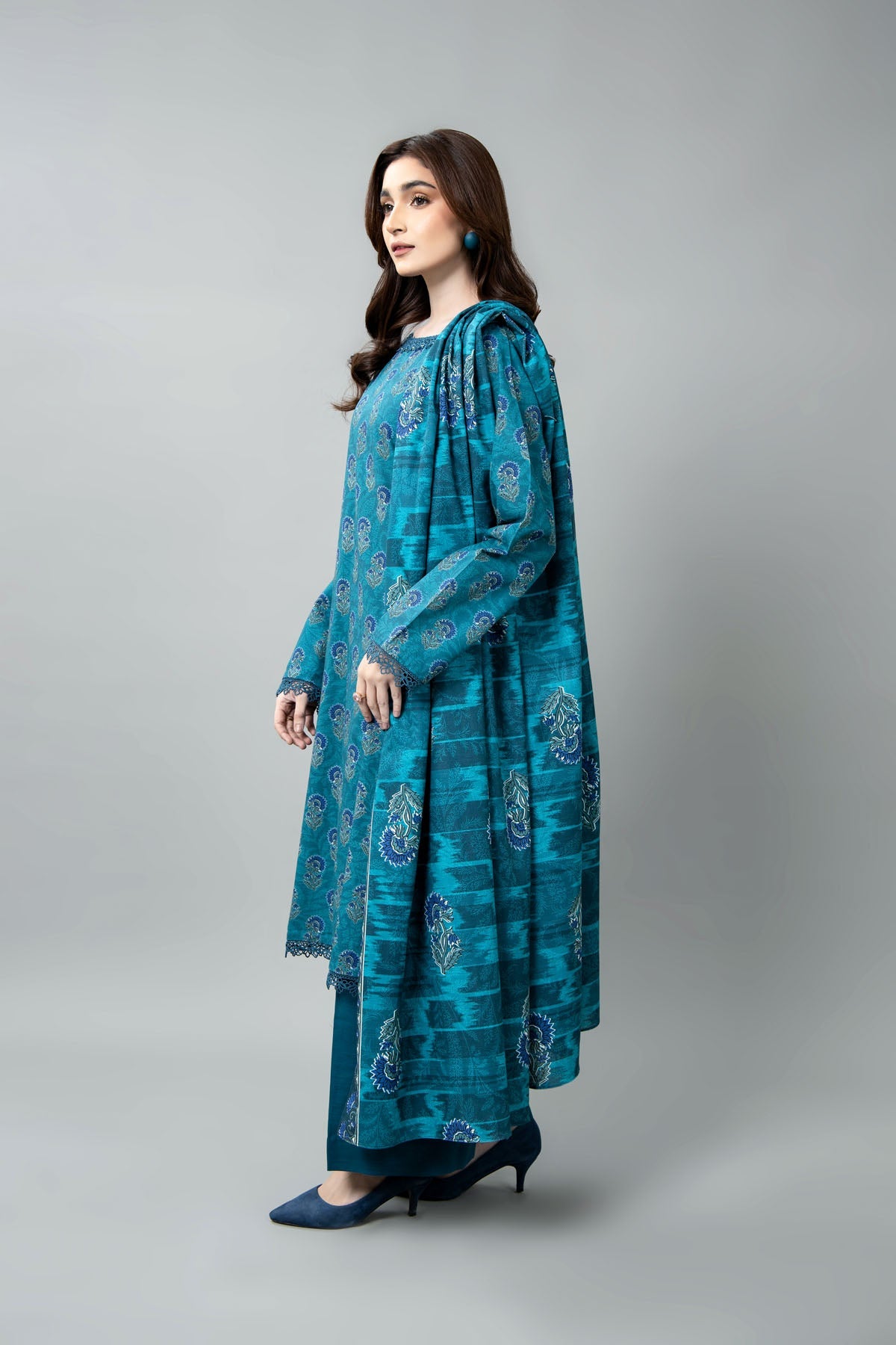 PRINTED SLUB KHADDAR 3 PCS (UNSTITCHED)