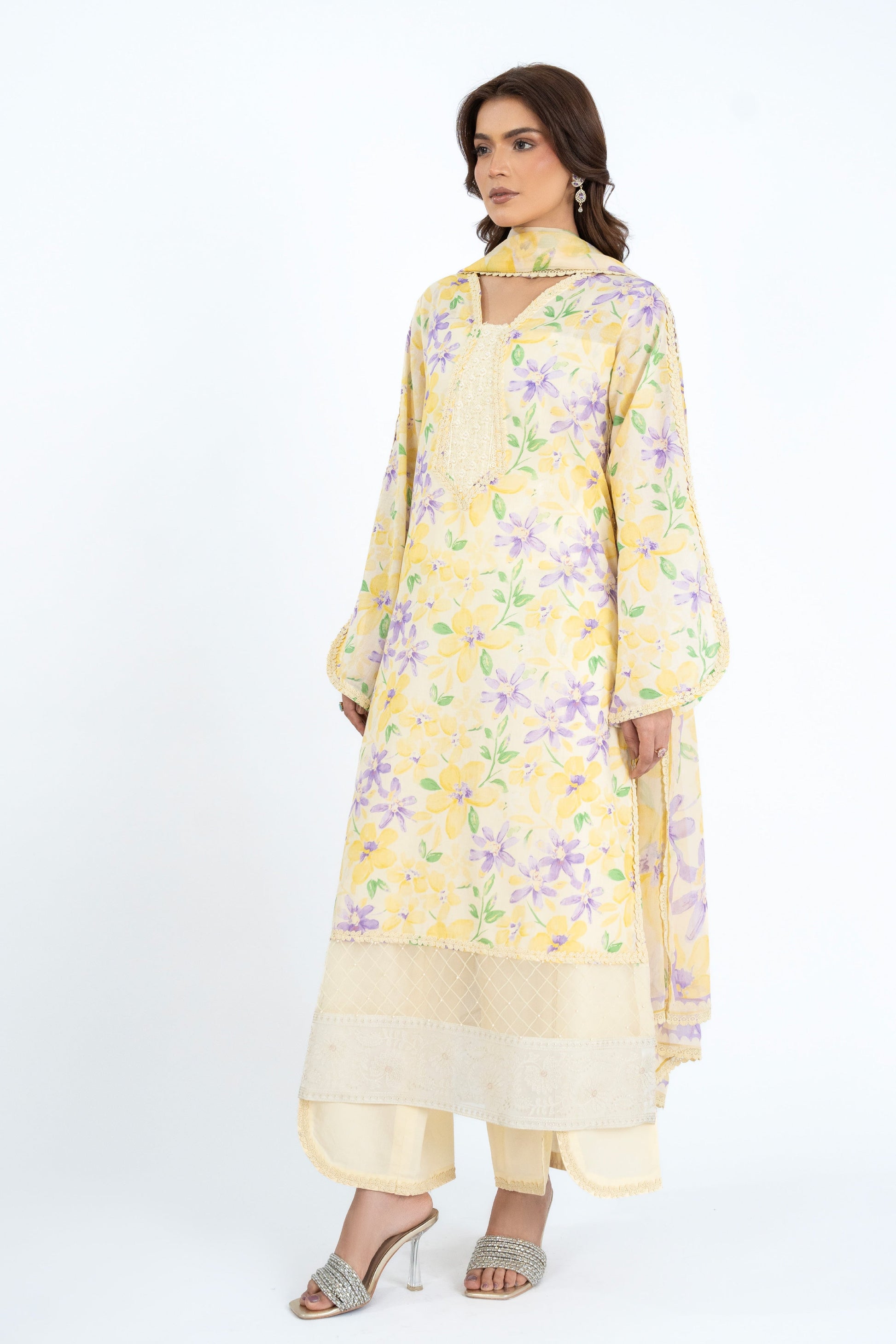 PRINTED & EMBROIDERED LAWN 3 PCS (UNSTITCHED)