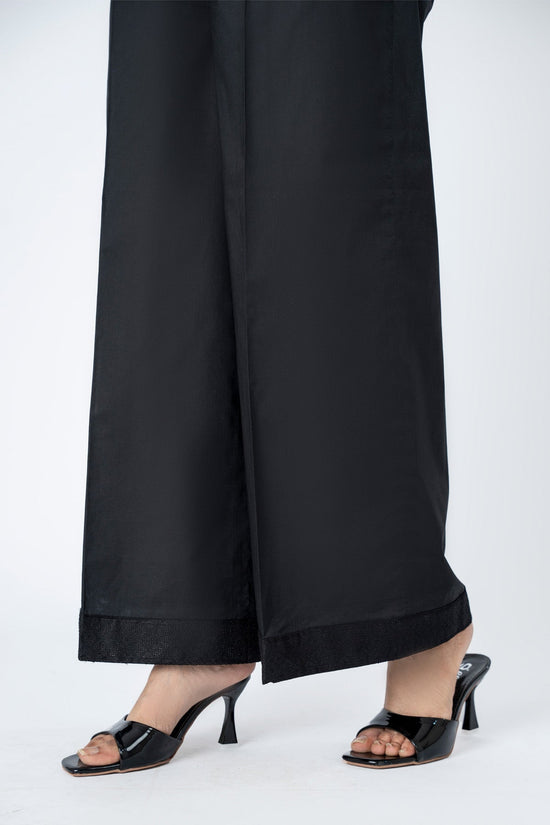EMBROIDERED CAMBRIC PLAZO