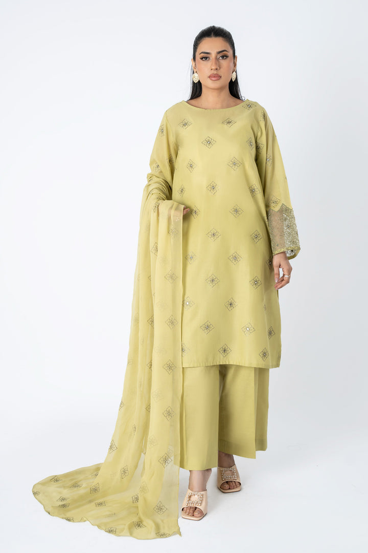 PRET EMBROIDERED & EMBELISHED LAWN 3 PCS