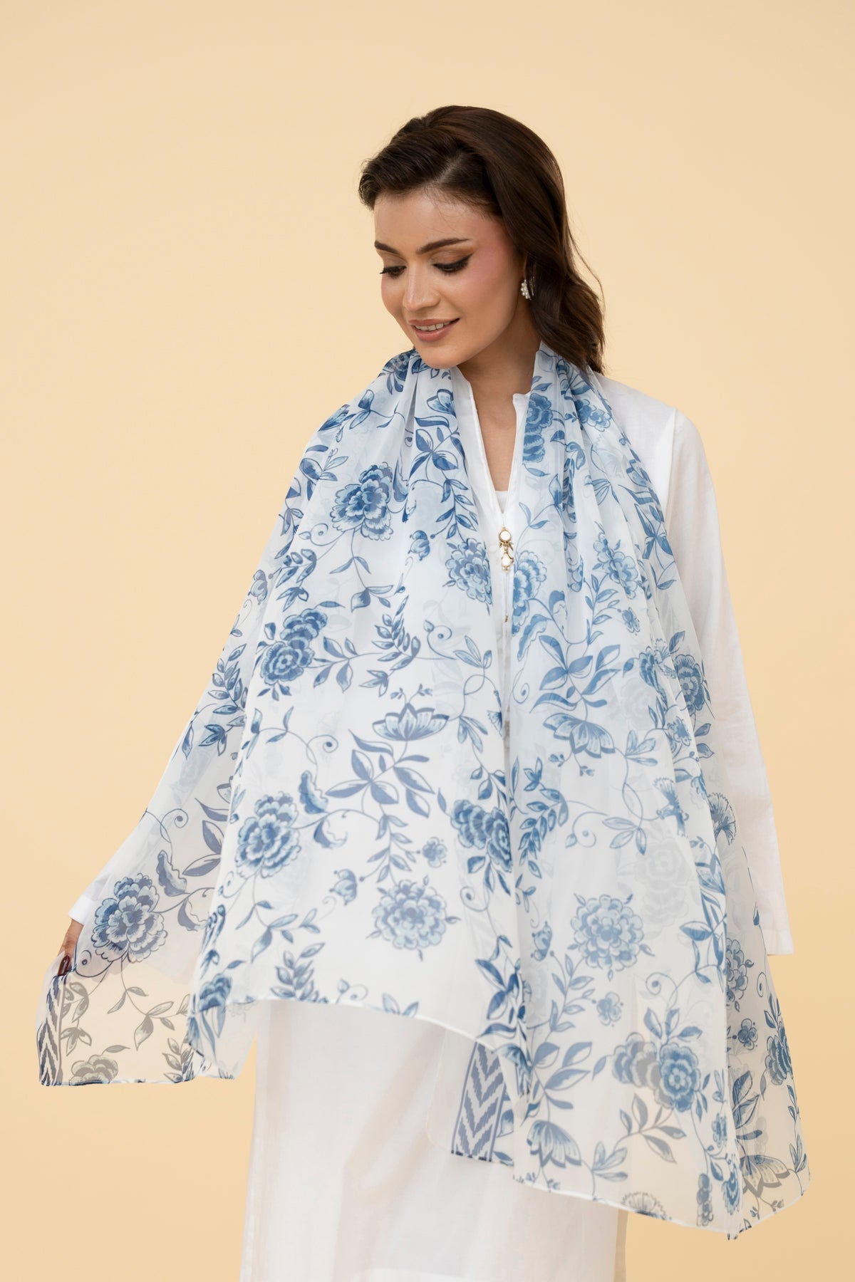 PRINTED INDAIN SILK 1 PCS (STITCHED)