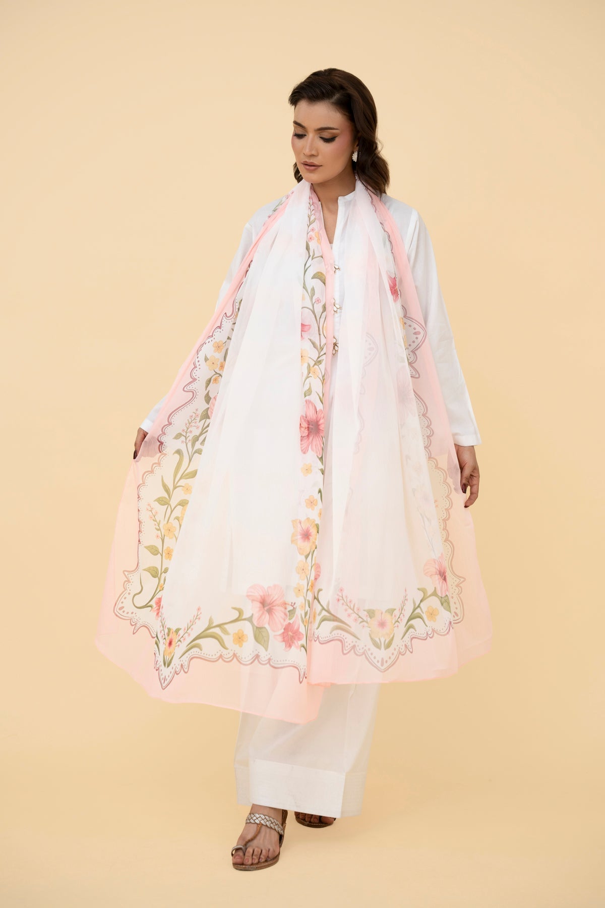 PRINTED POLY CHIFFON 1 PCS (STITCHED)