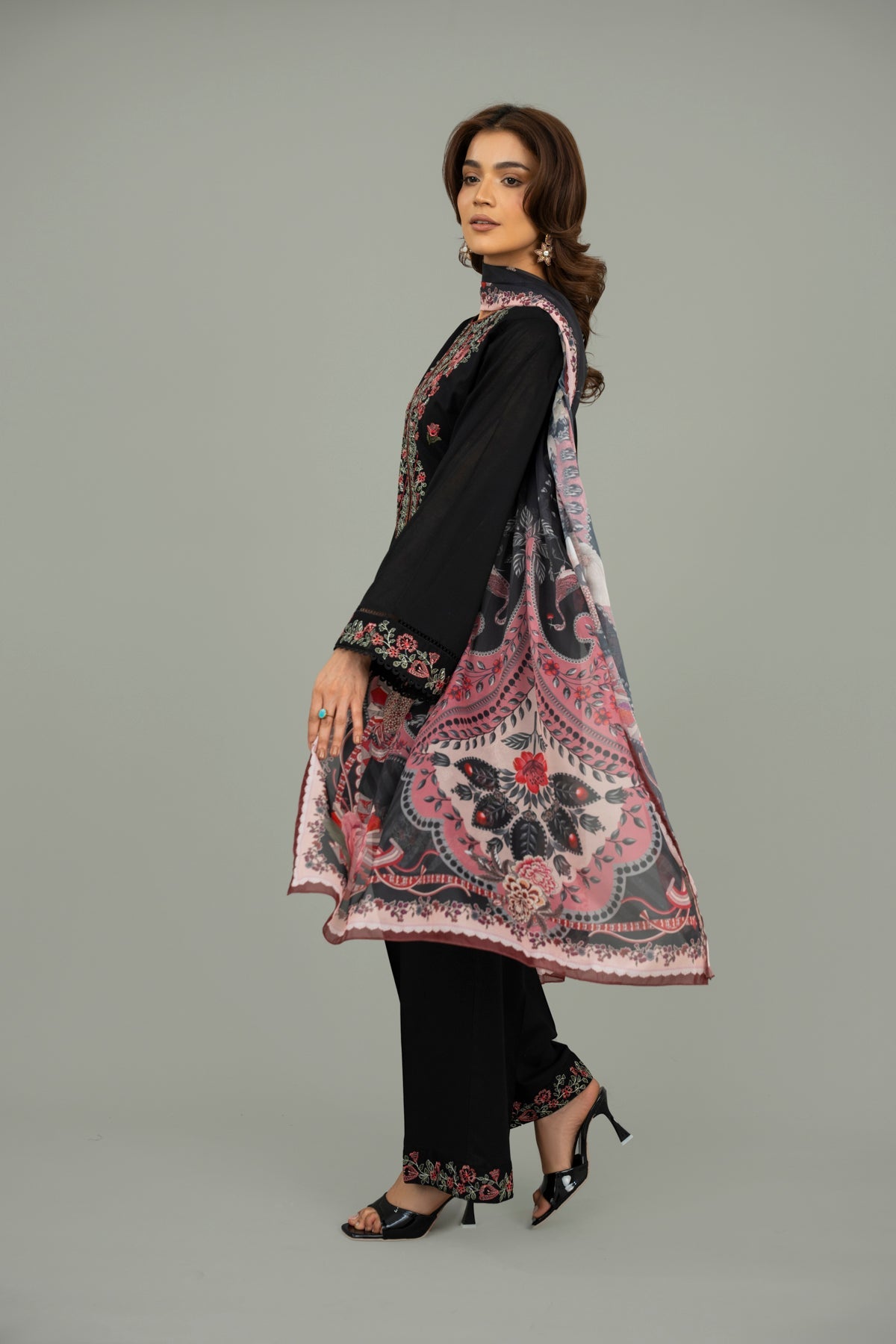PRET EMBROIDERED & PRINTED LAWN 3 PCS