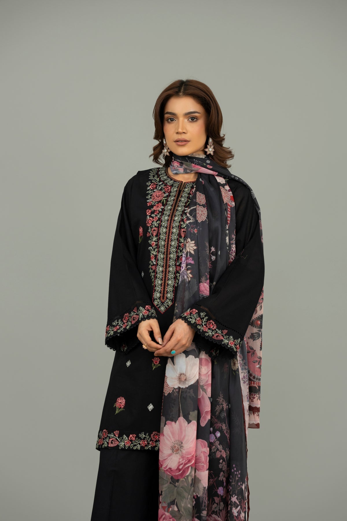PRET EMBROIDERED & PRINTED LAWN 3 PCS