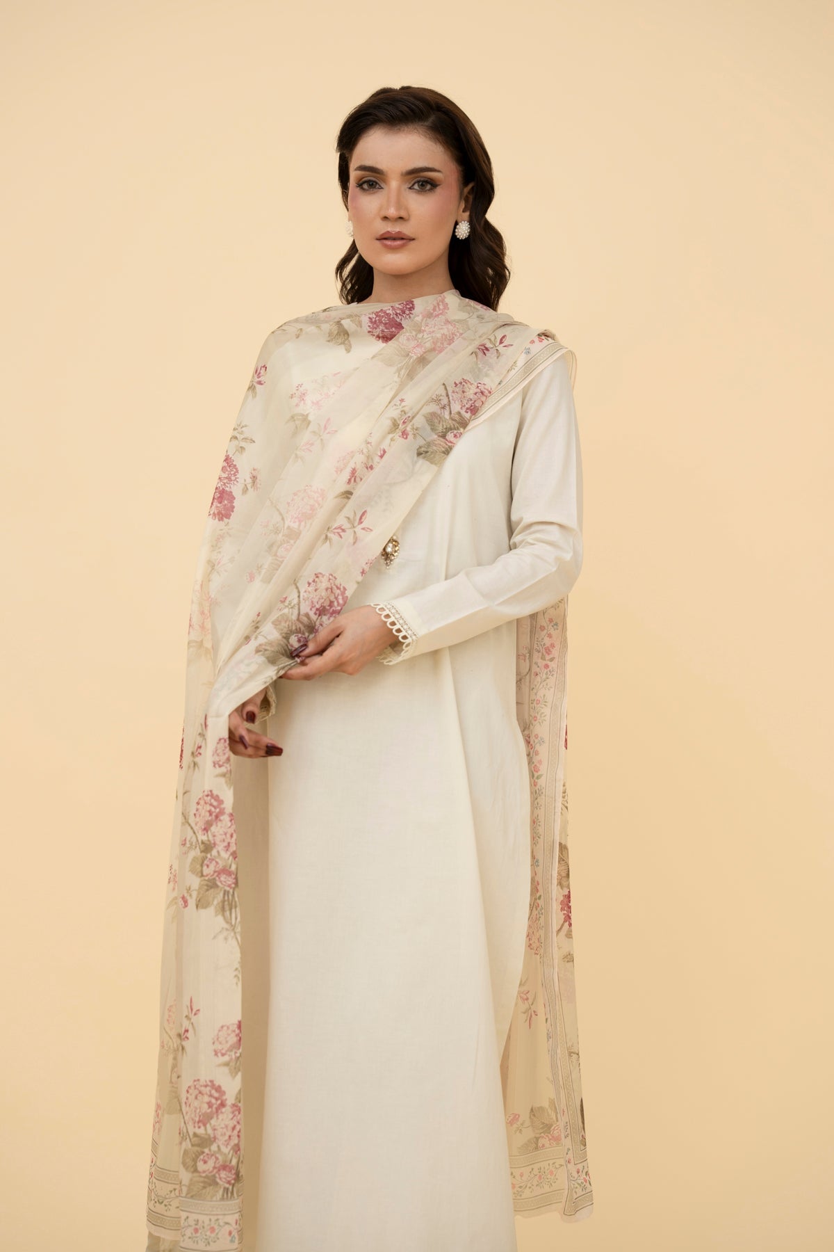 PRINTED INDAIN SILK 1 PCS (STITCHED)