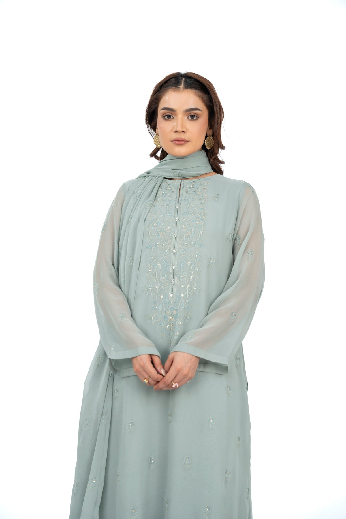 PRET EMBROIDERED & EMBELISHED CHIFFON 3 PCS