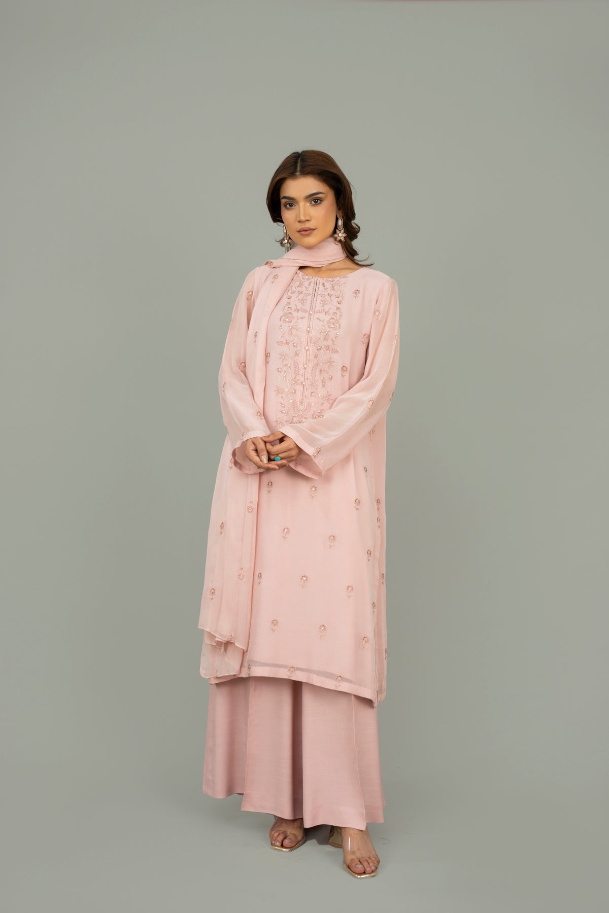 PRET EMBROIDERED & EMBELISHED CHIFFON 3 PCS