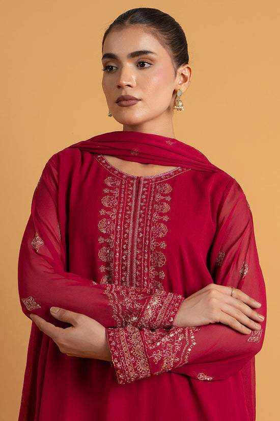 PRET EMBROIDERED & EMBELISHED CHIFFON 3 PCS