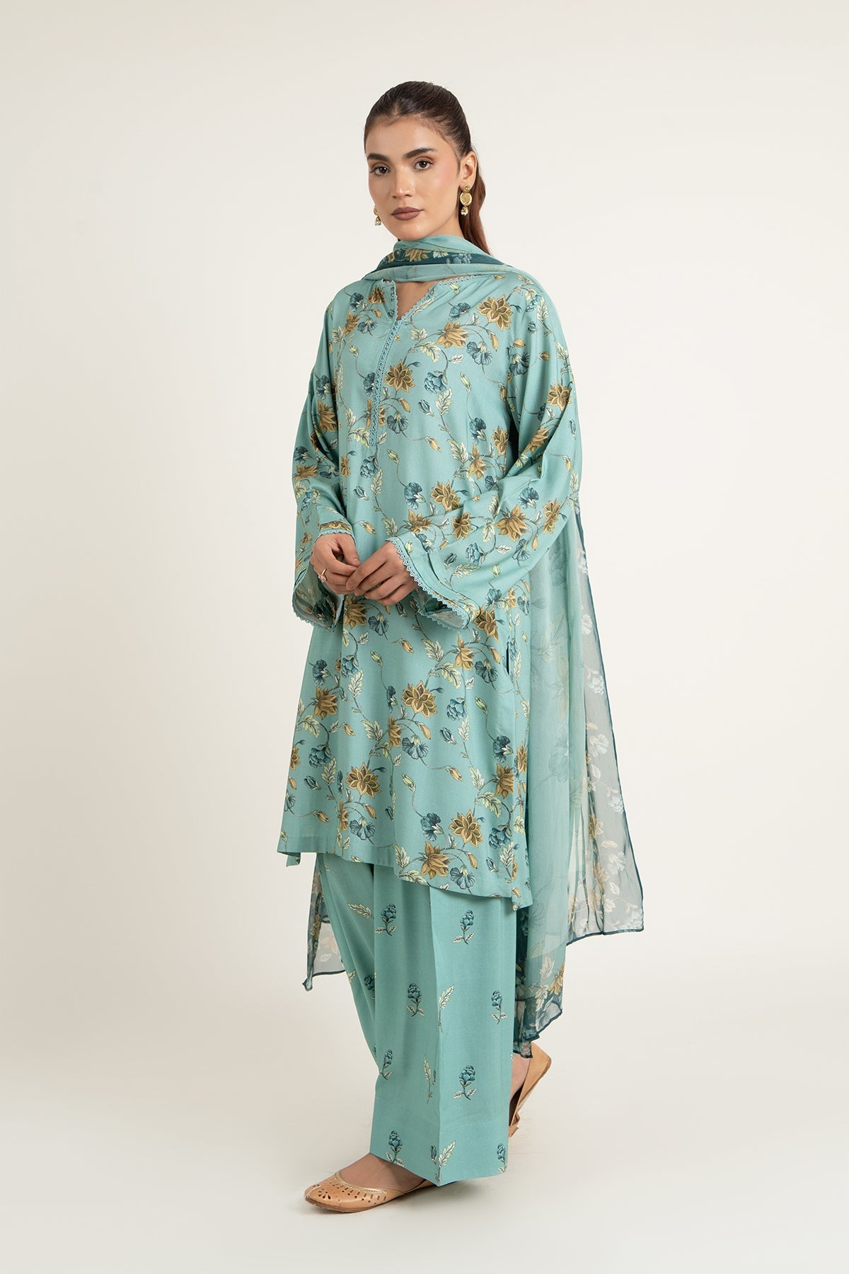 PRINTED LINEN 3 PCS (UNSTITCHED)