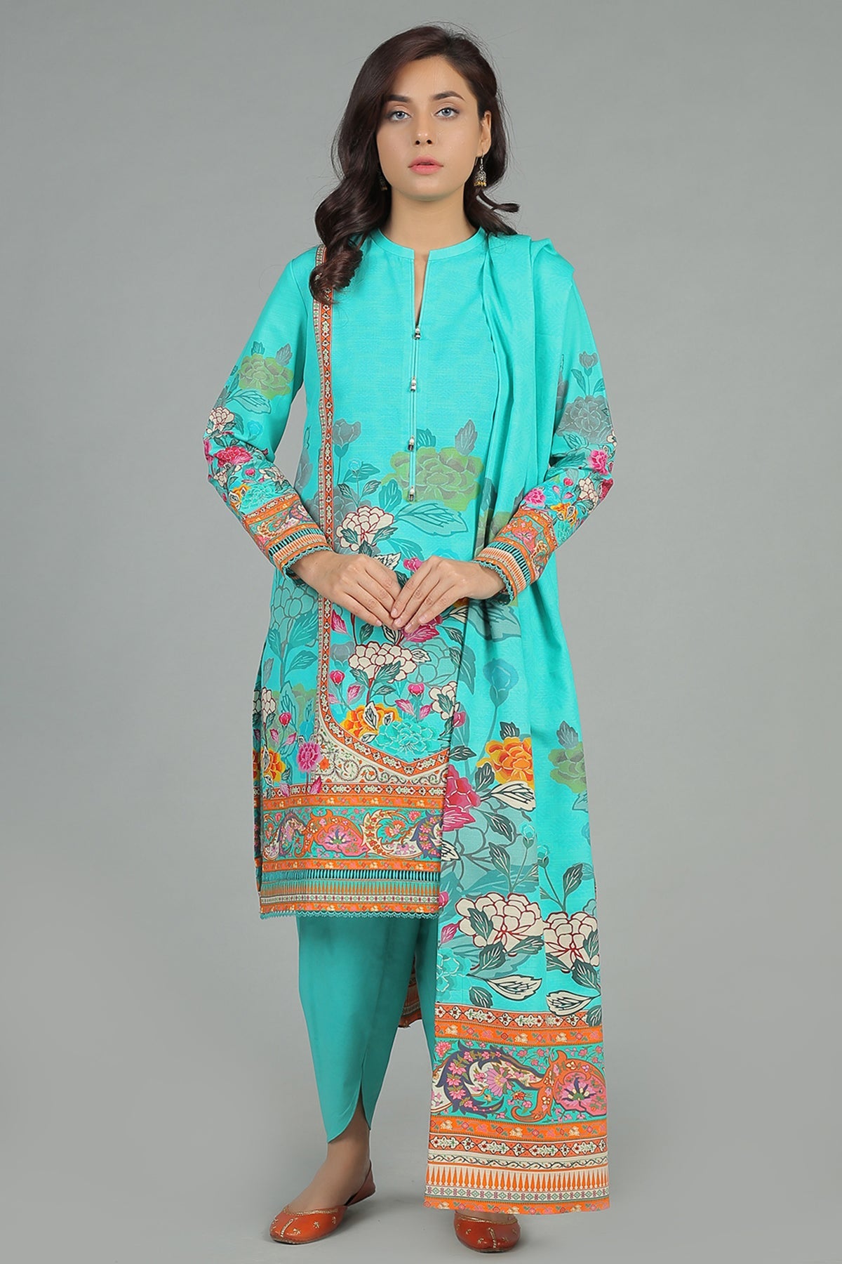 PRINTED KHADDAR 2 PCS
