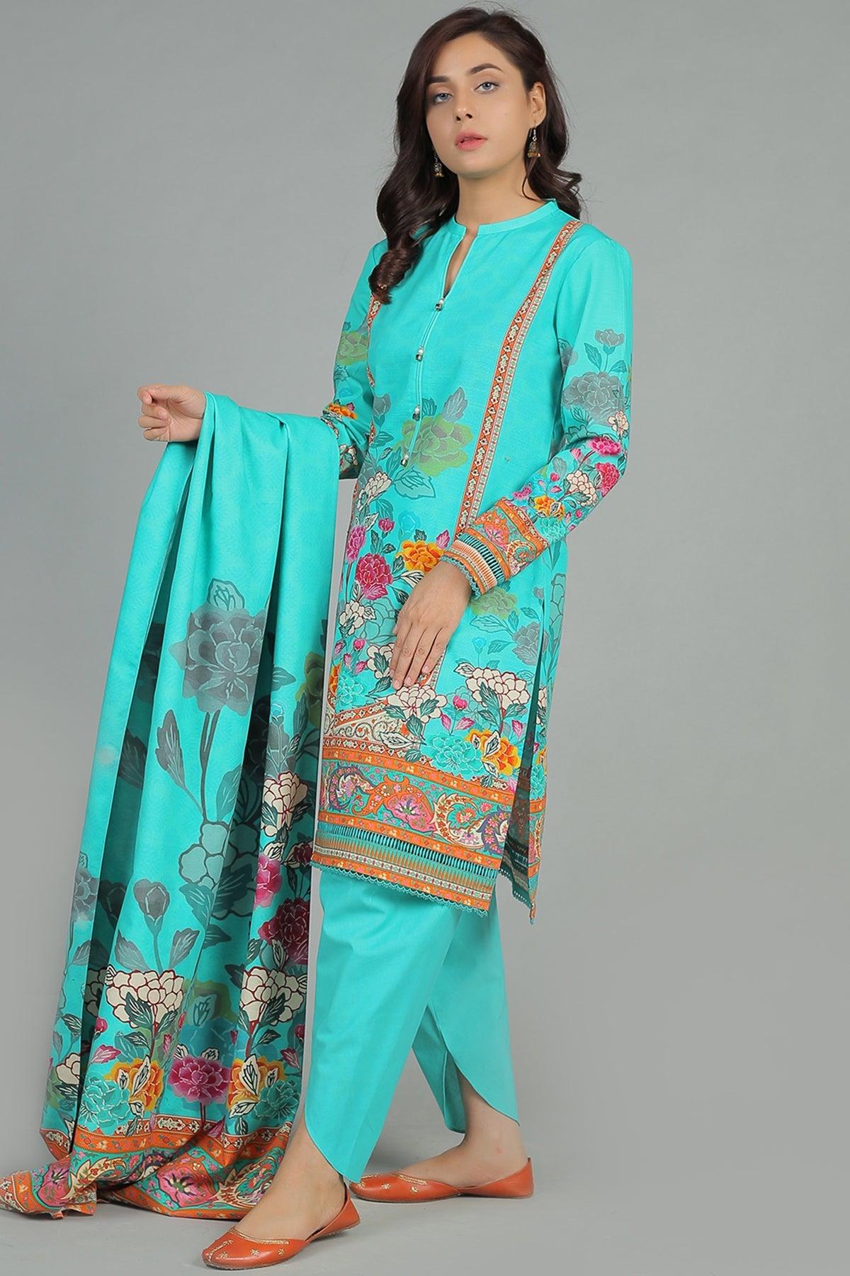 PRINTED KHADDAR 2 PCS