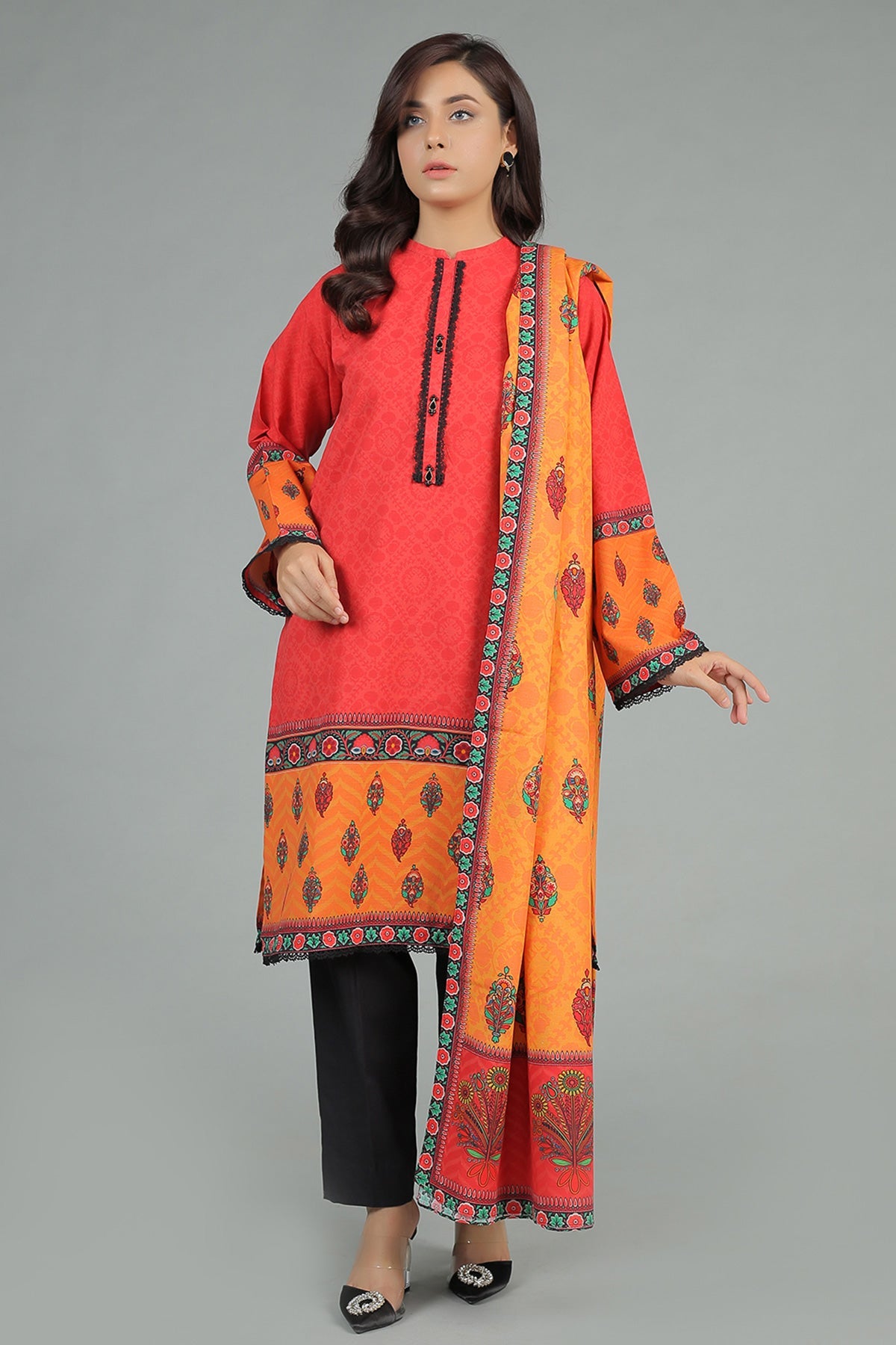 PRET PRINTED KHADDAR 2 PCS
