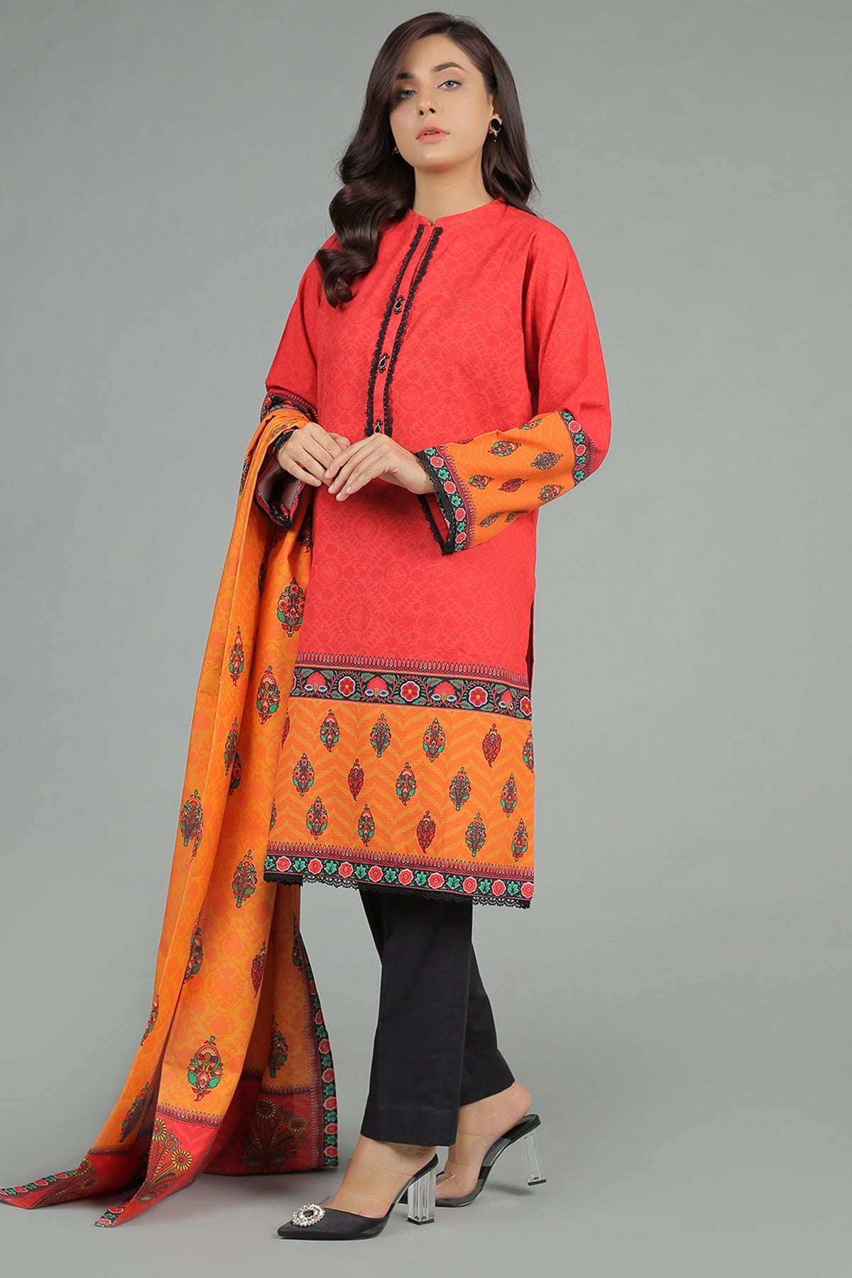 PRET PRINTED KHADDAR 2 PCS