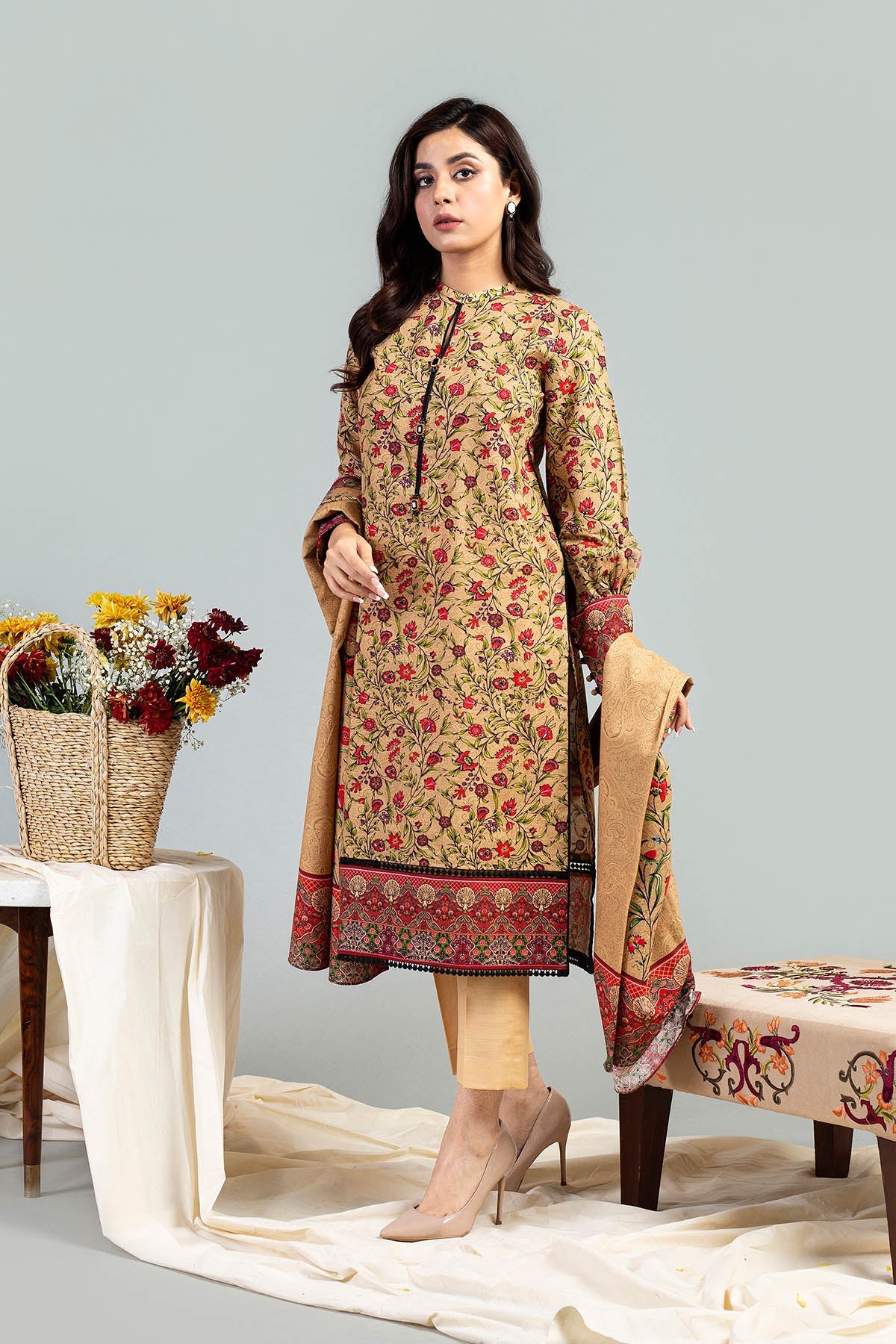 PRINTED KHADDAR 3 PCS